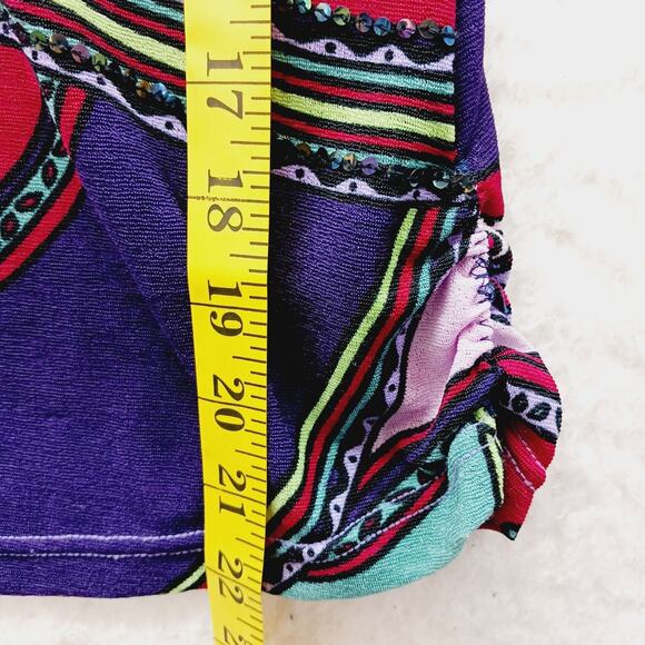 Blouse Size XL Psychedelic Flower Power Dopamine Chic Y2K Festival Whimsycore - Picture 4 of 10